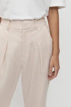 Friend of Audrey - Émilion 7/8 Linen Trouser (Bone)