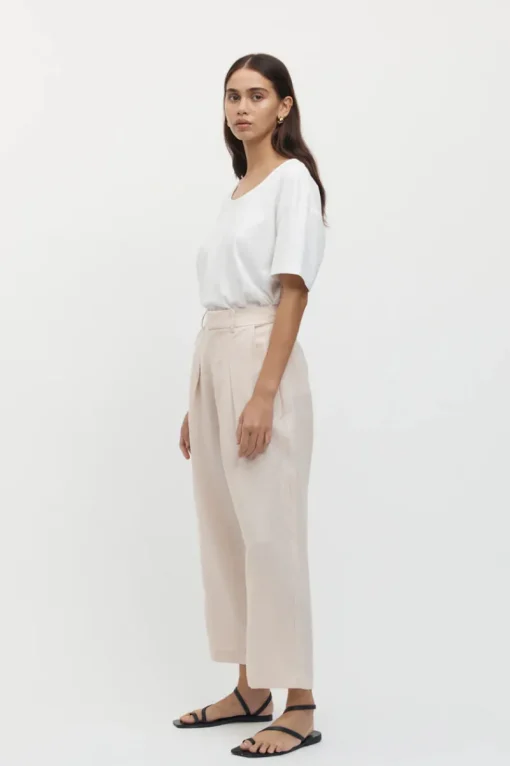 Friend of Audrey - Émilion 7/8 Linen Trouser (Bone)