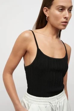 Friend of Audrey - REFLECTION RIBBED KNIT SINGLET (BLACK)