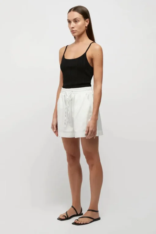 Friend of Audrey - REFLECTION RIBBED KNIT SINGLET (BLACK)