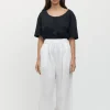 Friend of Audrey - Sète Linen Elastic Waist Pant (White)