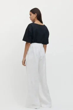 Friend of Audrey - Sète Linen Elastic Waist Pant (White)