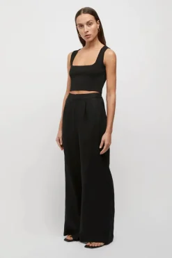 Friend of Audrey - SUN KISSED CREPE KNIT TOP (BLACK)