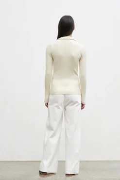 Friend of Audrey - Wallis 100% Merino Wool Zip Knit (Oatmarle)