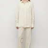 Women Friend of Audrey FRIENDS OF AUDREY - ELIO MONOGRAM BLOUSE (BUTTER CREAM)
