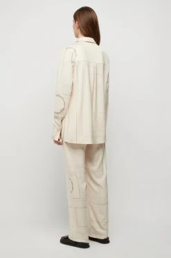 Women Friend of Audrey FRIENDS OF AUDREY - ELIO MONOGRAM BLOUSE (BUTTER CREAM)
