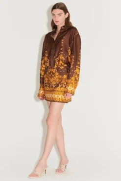 Women Hansen u0026 Gretel HANSEN & GRETEL - APRIL MINI SKIRT (CHOC EMPRESS)