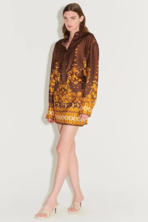 Women Hansen u0026 Gretel HANSEN & GRETEL - APRIL MINI SKIRT (CHOC EMPRESS)