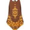Women Hansen u0026 Gretel HANSEN & GRETEL - FAVELLA HALTER TOP (CHOC EMPRESS)