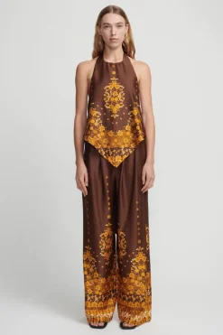 Women Hansen u0026 Gretel HANSEN & GRETEL - FAVELLA HALTER TOP (CHOC EMPRESS)