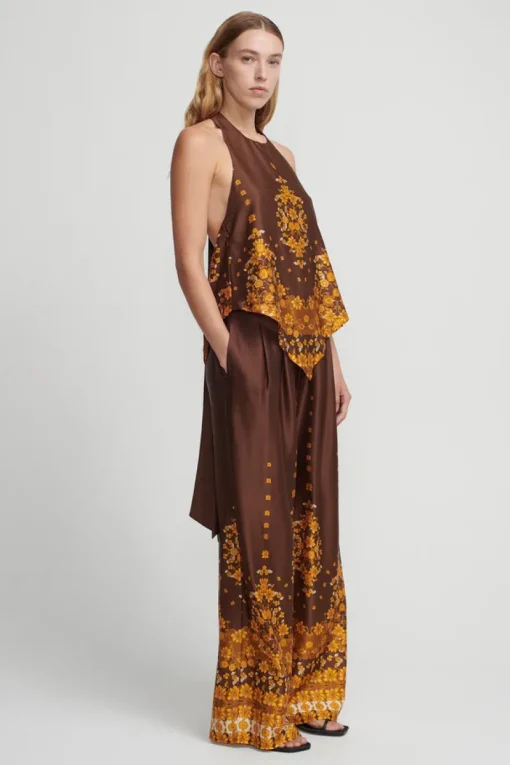 Women Hansen u0026 Gretel HANSEN & GRETEL - FAVELLA HALTER TOP (CHOC EMPRESS)