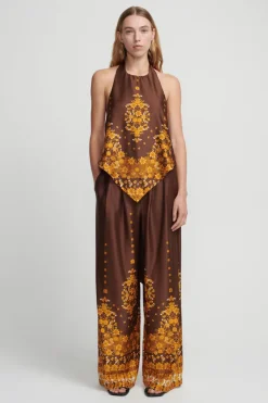 Women Hansen u0026 Gretel HANSEN & GRETEL - INDY WIDE LEG PANT (CHOC EMPRESS)
