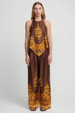 Women Hansen u0026 Gretel HANSEN & GRETEL - INDY WIDE LEG PANT (CHOC EMPRESS)