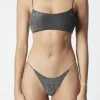 Women It's Now Cool - The Crop Top (Gunmetal Lurex)