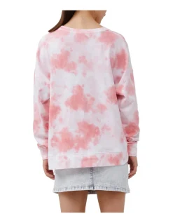Women Jac + Mooki - JADE SWEAT (HEAVENLY PINK / VINTAGE ROSE TIE DYE)