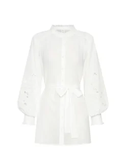 Kivari - Amber Embroidered Tunic (White)