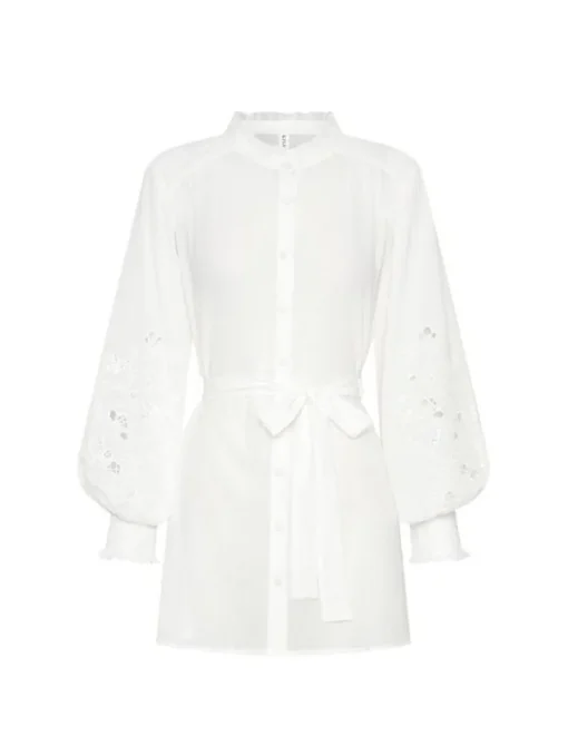 Kivari - Amber Embroidered Tunic (White)