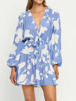 Kivari - AMELIE TIE FRONT MINI DRESS