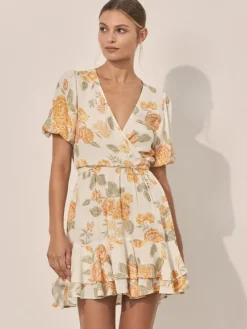 Kivari - Blake Tie Front Mini Dress FINAL SALE