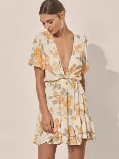 Kivari - Blake Tie Front Mini Dress FINAL SALE
