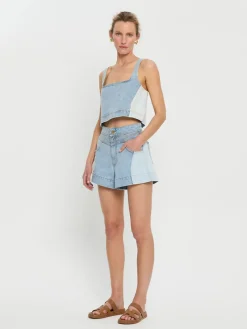 Kivari - CARLA DENIM SHORT (TWO TONE WASH)