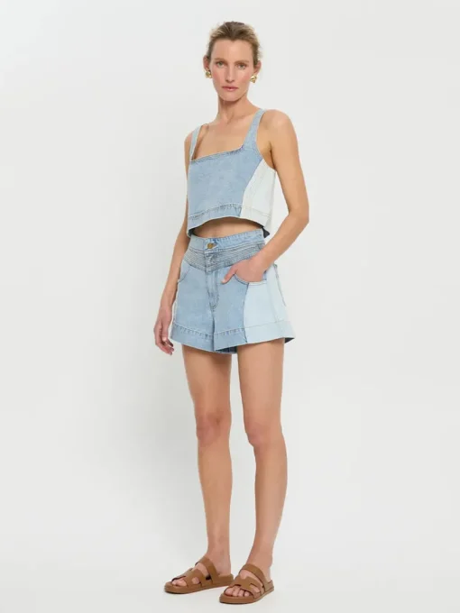 Kivari - CARLA DENIM SHORT (TWO TONE WASH)