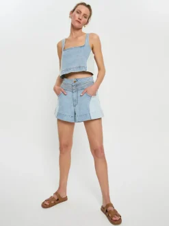 Kivari - CARLA DENIM SHORT (TWO TONE WASH)