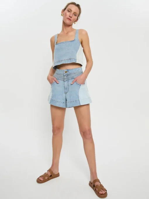 Kivari - CARLA DENIM SHORT (TWO TONE WASH)