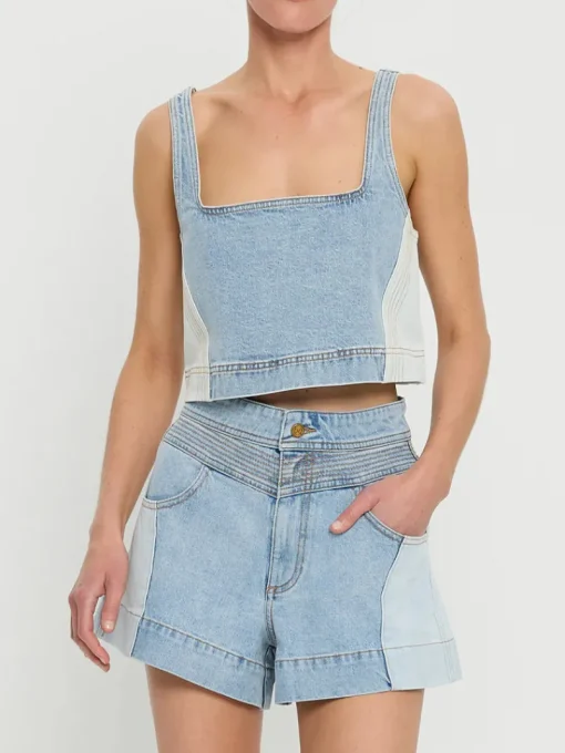 Kivari - CARLA DENIM SHORT (TWO TONE WASH)