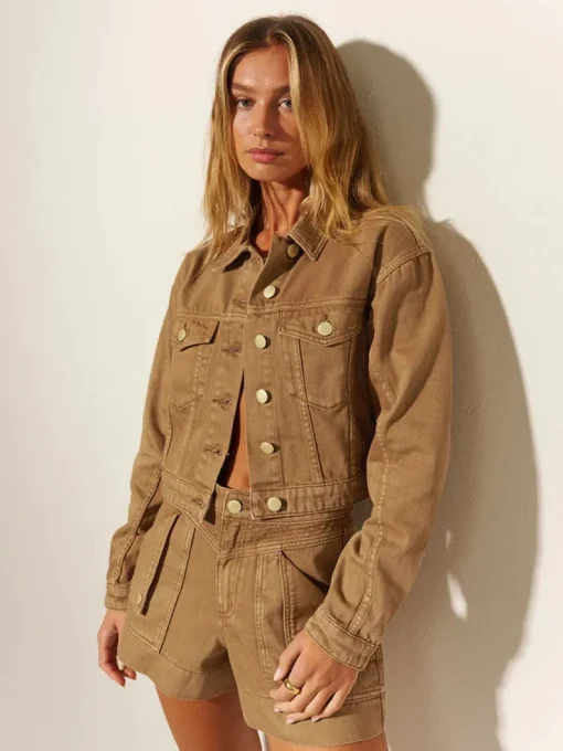 Kivari - CELENE DENIM JACKET (LATTE)