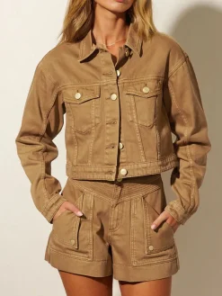 Kivari - CELENE DENIM JACKET (LATTE)