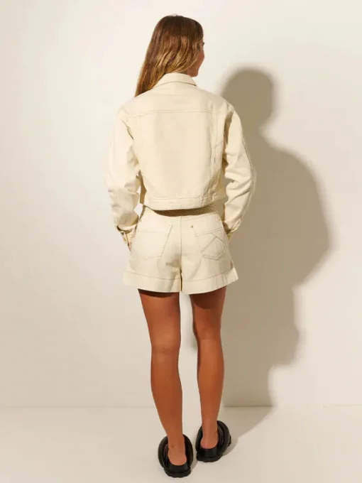 Kivari - CELENE DENIM SHORT (CREAM)