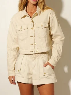 Kivari - CELENE DENIM SHORT (CREAM)