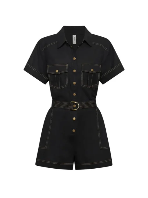 Women Kivari - EBONY PLAYSUIT (BLACK)