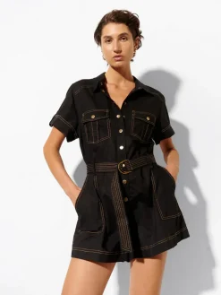 Women Kivari - EBONY PLAYSUIT (BLACK)