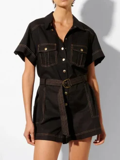 Women Kivari - EBONY PLAYSUIT (BLACK)