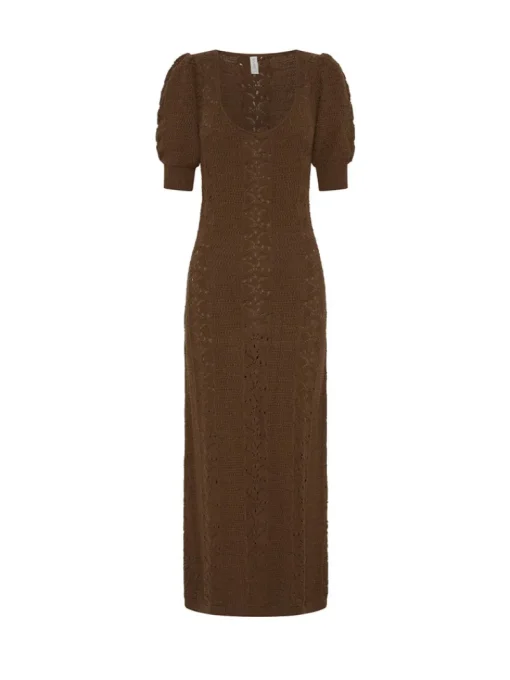 Kivari - HELENA KNIT MIDI DRESS (COCOA)