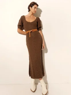 Kivari - HELENA KNIT MIDI DRESS (COCOA)