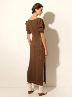Kivari - HELENA KNIT MIDI DRESS (COCOA)