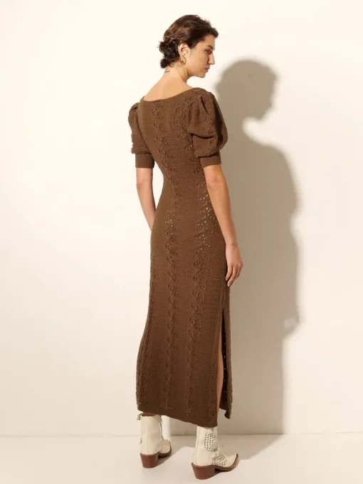 Kivari - HELENA KNIT MIDI DRESS (COCOA)