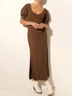 Kivari - HELENA KNIT MIDI DRESS (COCOA)