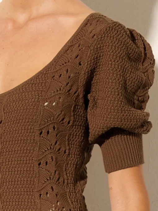 Kivari - HELENA KNIT MIDI DRESS (COCOA)