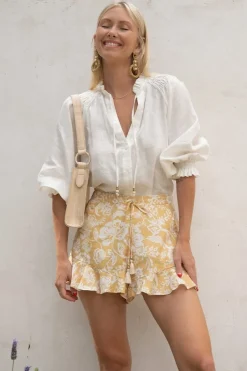 Kivari - Lila Linen Short (Lila Floral)