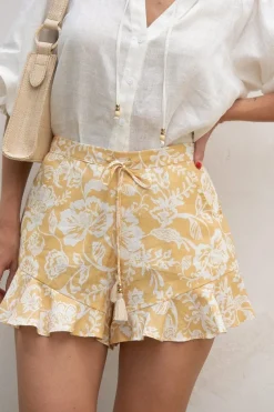 Kivari - Lila Linen Short (Lila Floral)