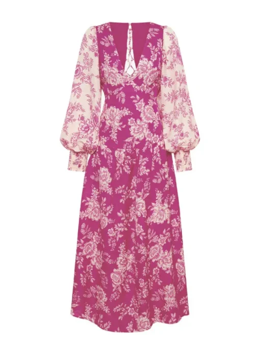 Kivari - Maeve Maxi Dress (Magenta Floral)