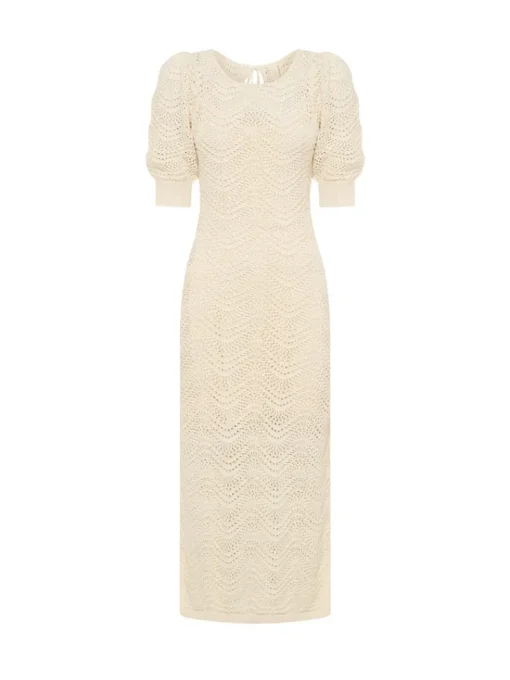 Women Kivari - MARIANA KNIT MIDI DRESS (CREAM)
