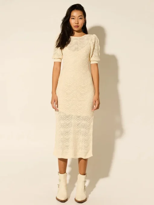 Women Kivari - MARIANA KNIT MIDI DRESS (CREAM)