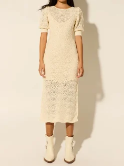 Women Kivari - MARIANA KNIT MIDI DRESS (CREAM)