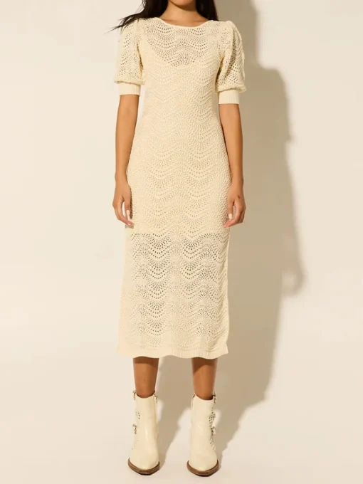 Women Kivari - MARIANA KNIT MIDI DRESS (CREAM)