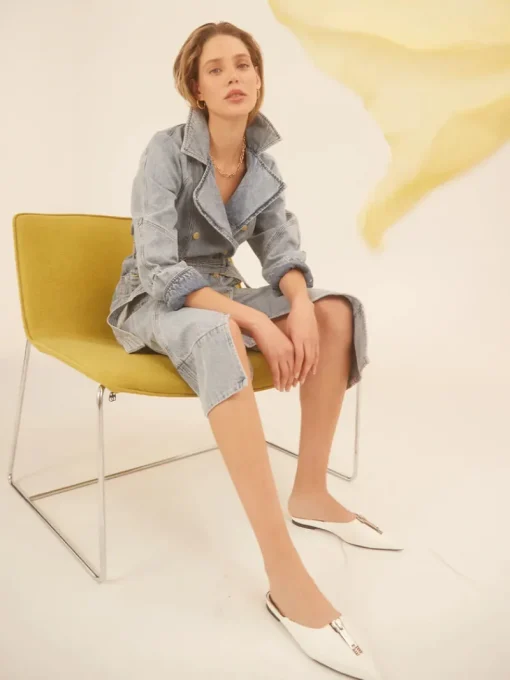 Kivari - OLIVIA DENIM TRENCH COAT